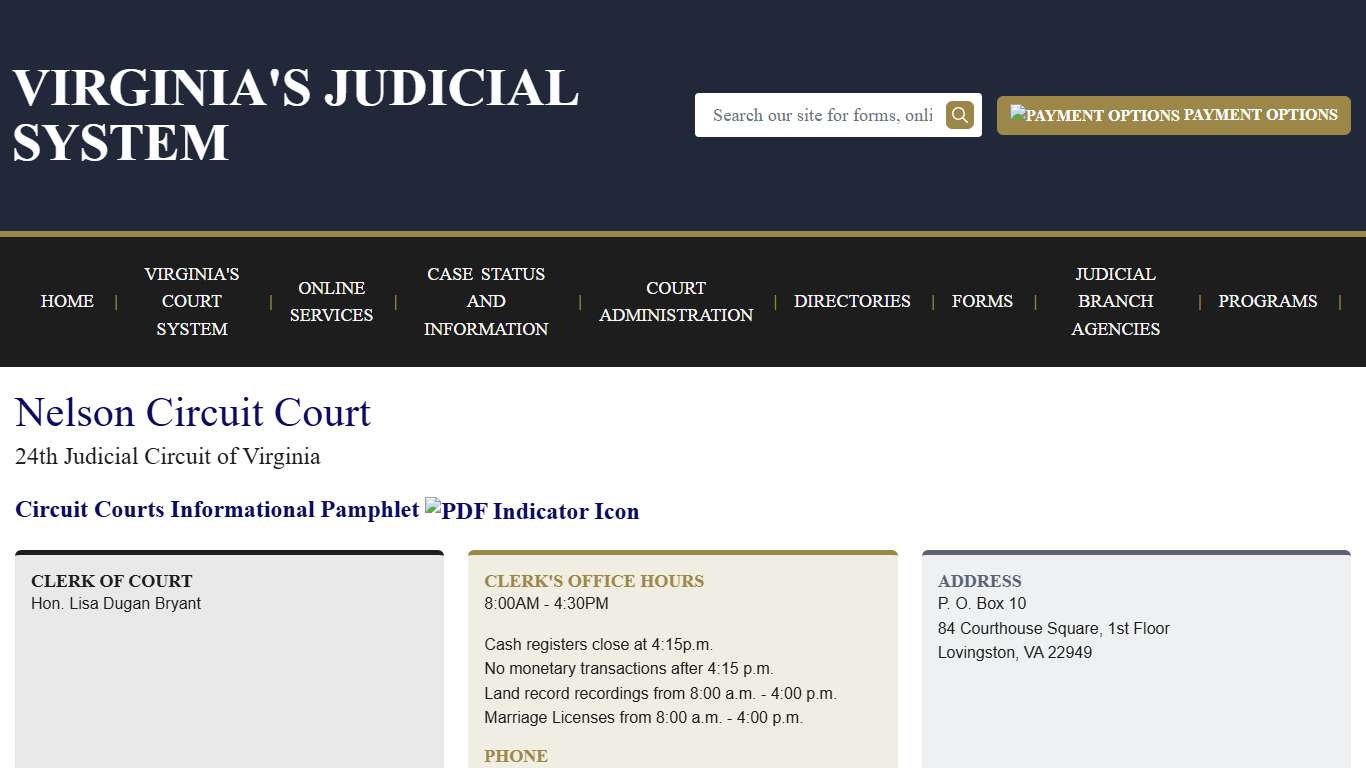 Nelson Circuit Court | Virginia Court System